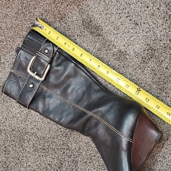 Fossil Womens Leather Comfort Tall Wedge Boots shoes sz 6.5 - Picture 13 of 13